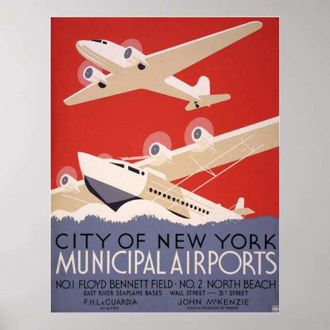 Poster Aéroport de New York (Devant)