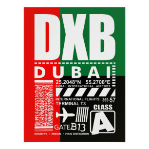 Poster Aéroport DXB de Dubaï
