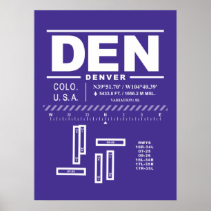 Poster Aéroport international de Denver DEN