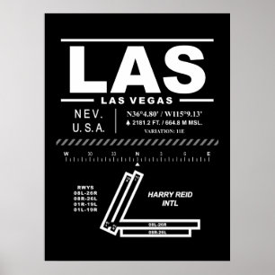 Poster Aéroport international Harry Reid LAS