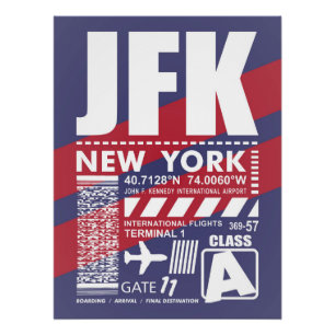 Poster Aéroport JFK de New York