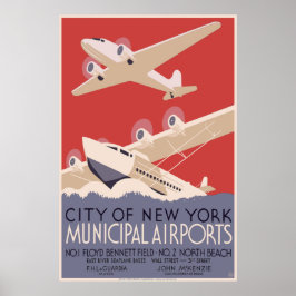 Poster Aéroports municipaux de New York