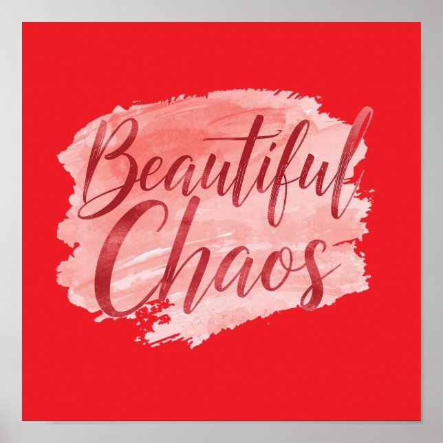 Poster Aesthetic Beautiful Chaos Script Typography (Devant)