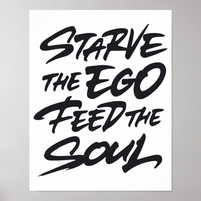 Poster Affamer l'ego nourrir l'âme (Devant)