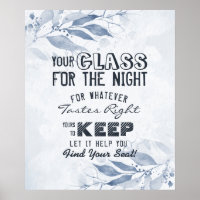 Affectation de sièges de mariage Verre pour la nui