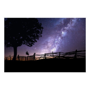 Poster Affichage de l'univers à partir d'une aile