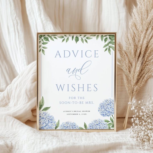 Poster Affichage des conseils et des souhaits Blue Hydran (Créateur téléchargé)