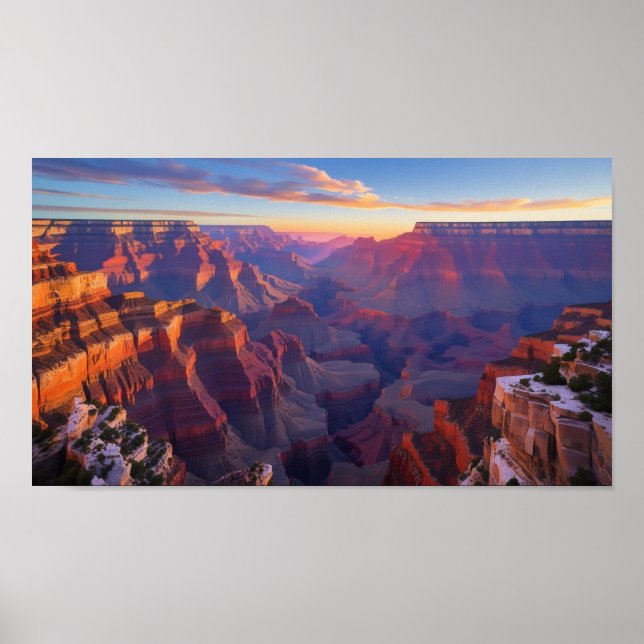 Poster Affichage du matin de l'affiche du Grand Canyon (Devant)