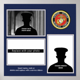 Poster Affichage formel de photo d'usmc