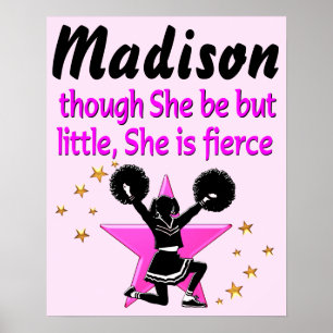 POSTER AFFICHAGE PERSONNALISÉ CHEERLEADLEADER BEAU ROSE