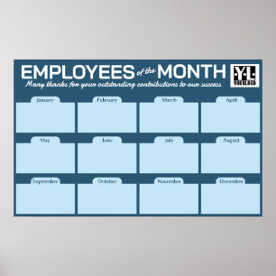 Poster Affichage photo de plusieurs employés du mois