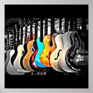 Poster Affiche-Amour les Art-Guitares 2