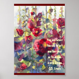 Poster Affiche/copie de roses trémière