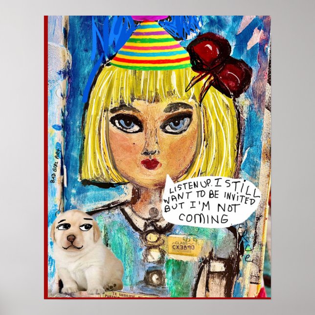 -POSTER affiche d'art pour les filles (Devant)