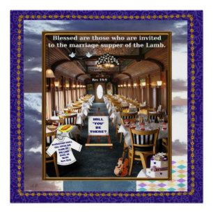 Poster AFFICHE… Dîner de mariage de l'agneau