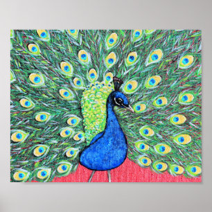 Poster Afficher Peacock Peainting