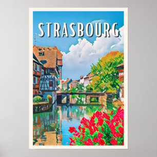 Poster Afficher Strasbourg Photo Vintage