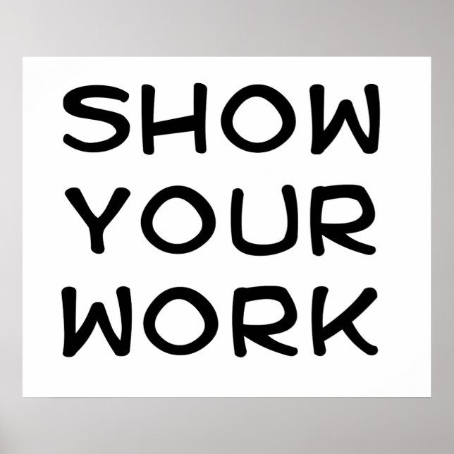 Poster Afficher votre travail (Devant)