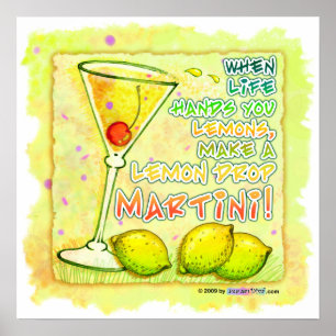 Poster Affiches, copies - baisse de citron Martini