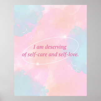 Poster Affirmation auto-amour