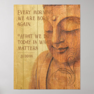 Poster Affirmation positive Bouddhisme Mindfulness Citati
