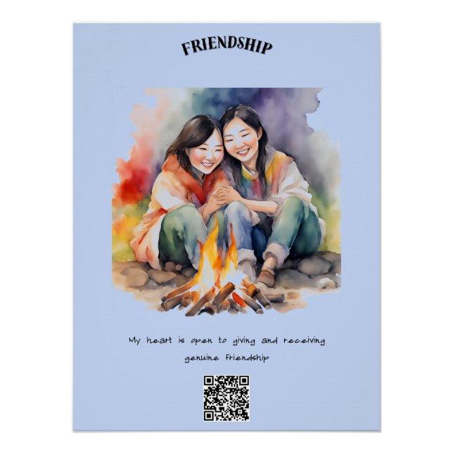 Poster Affirmation positive de l'amitié (Devant)