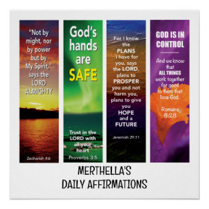 Poster AFFIRMATIONS BIBLIQUES QUOTIDIENNES Personnalisé C