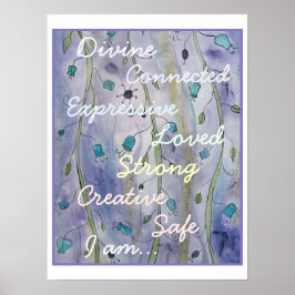 Poster Affirmations de Chakra Purple Energy