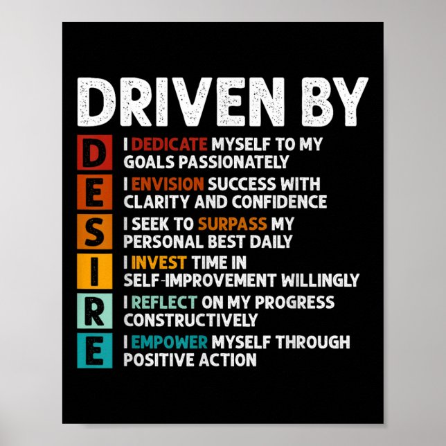 Poster Affirmations de devis motivationnelles (Devant)