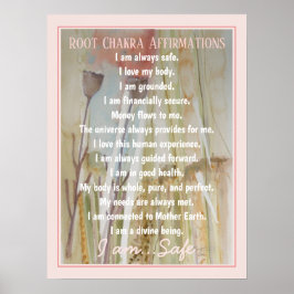 Poster Affirmations de Root Chakra