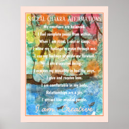 Poster Affirmations de Sacral Chakra