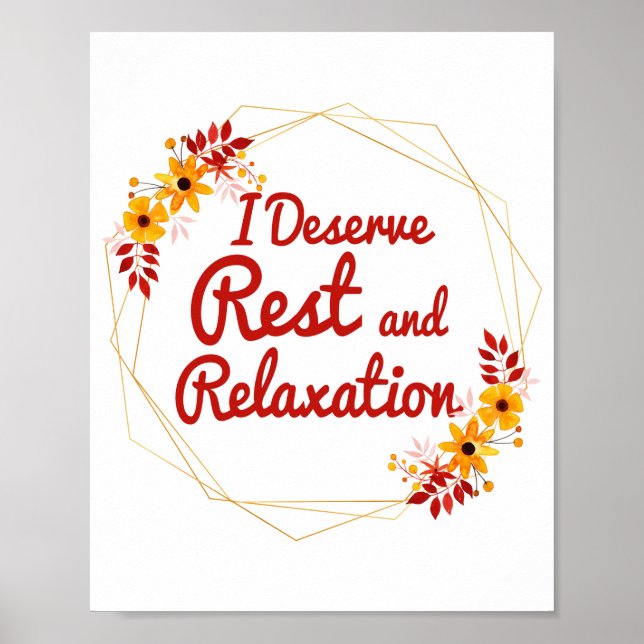 Poster affirmations inspirantes pour acceptation de soi (Devant)