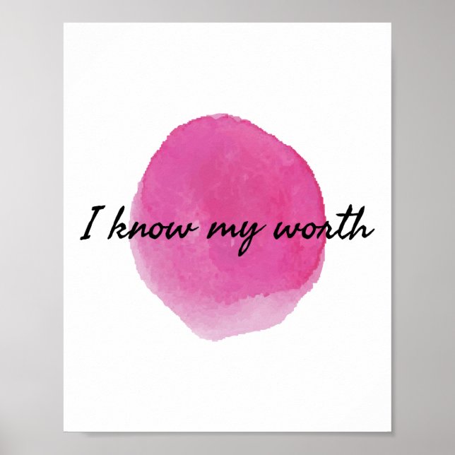 Poster affirmations positives pour l'acceptation de soi (Devant)