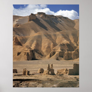 Poster Afghanistan, vallée de Bamian. Terre antique