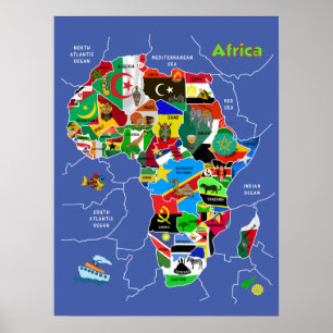 Poster Africa map