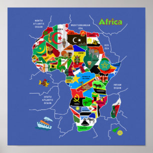 Poster Africa map