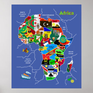 Poster Africa map