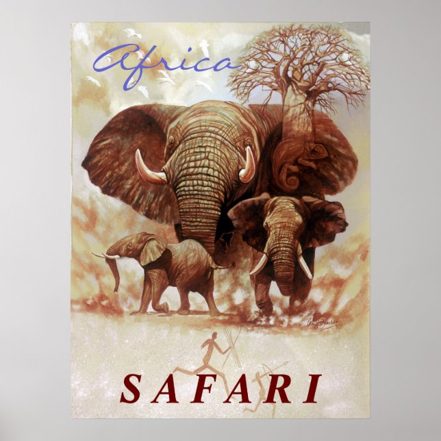 Poster Africa Safari- Ele (Devant)