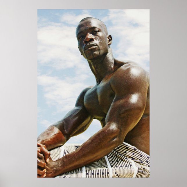 Poster Africain assis (Devant)