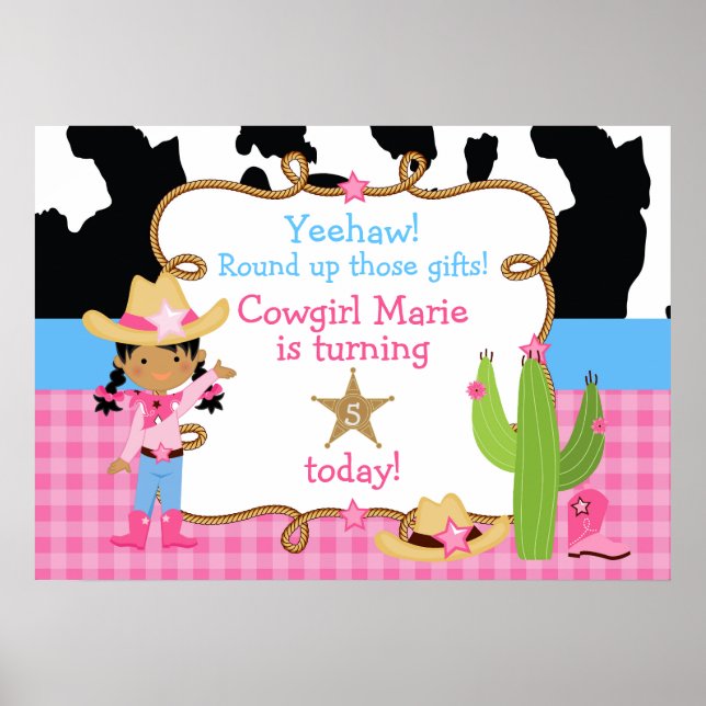 Poster African American Cowgirl Birmingham (Devant)