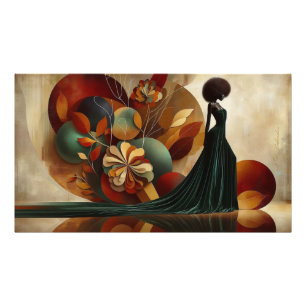 Poster African American Woman Abstrait Wall Art