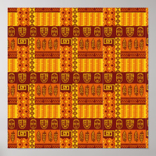 Poster African Art Geometric Pattern