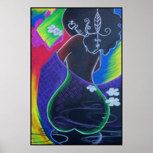 Poster African Moon - Miami Tile Print