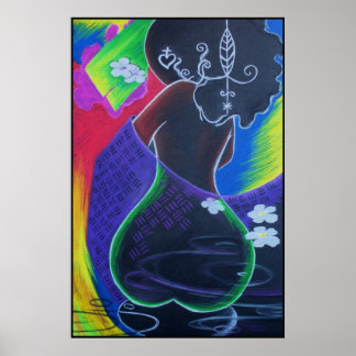 Poster African Moon - Miami Tile Print