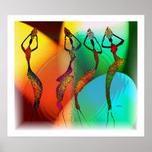 Poster African Vase Confetti  Celebration