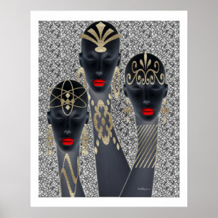 Poster African Women in Gold