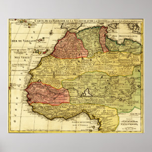 Poster AfricaPanoramic occidental MapWestern Afrique 2