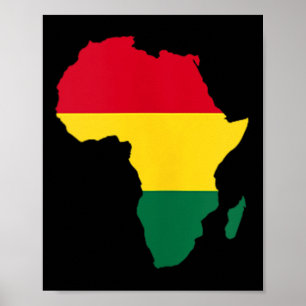 Poster Afrique Afrique Amérique Noire Mois Junete
