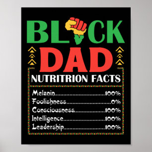 Poster Afrique Black Papa Nutrition Faits Melanin Conscie