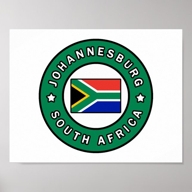 Poster Afrique du Sud de Johannesburg (Devant)
